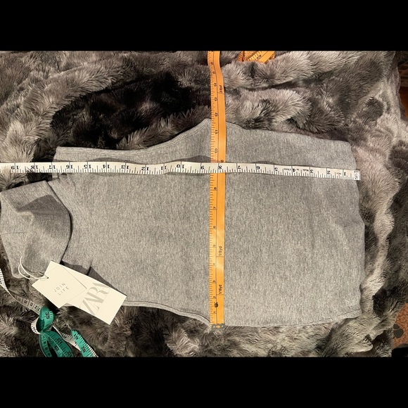 Zara Grey Sleeveless Turtleneck Jumper Top - Picture 5 of 7